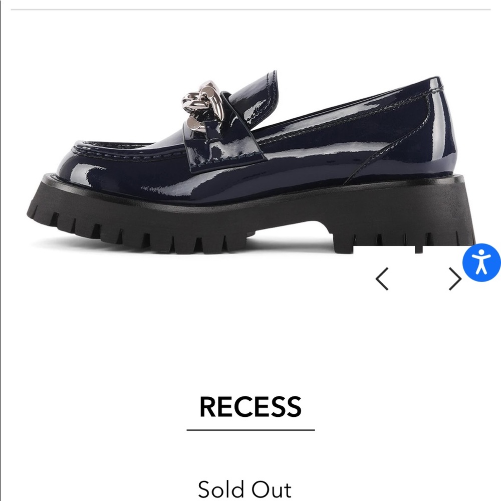 Jeffrey Campbell recess navy blue silver chain . new w/o box didn’t like style